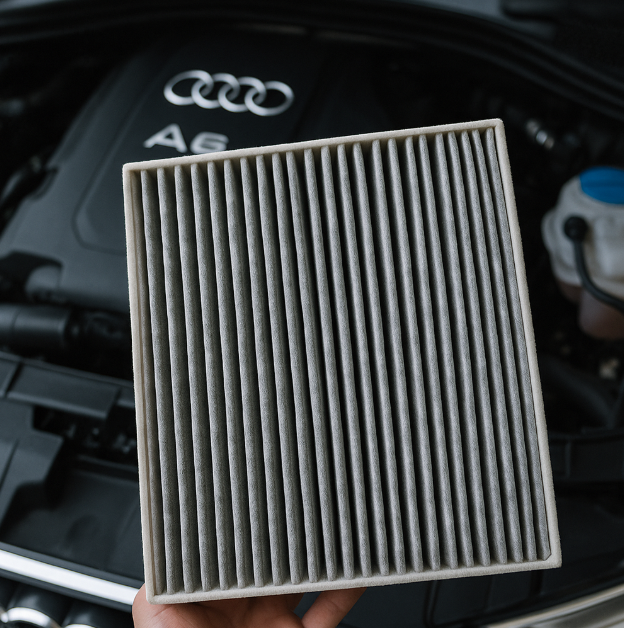 아우디 A6의 에어컨 필터 사진
