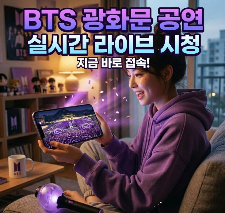 BTS 광화문 공연 실시간 라이브 온라인 시청 방법