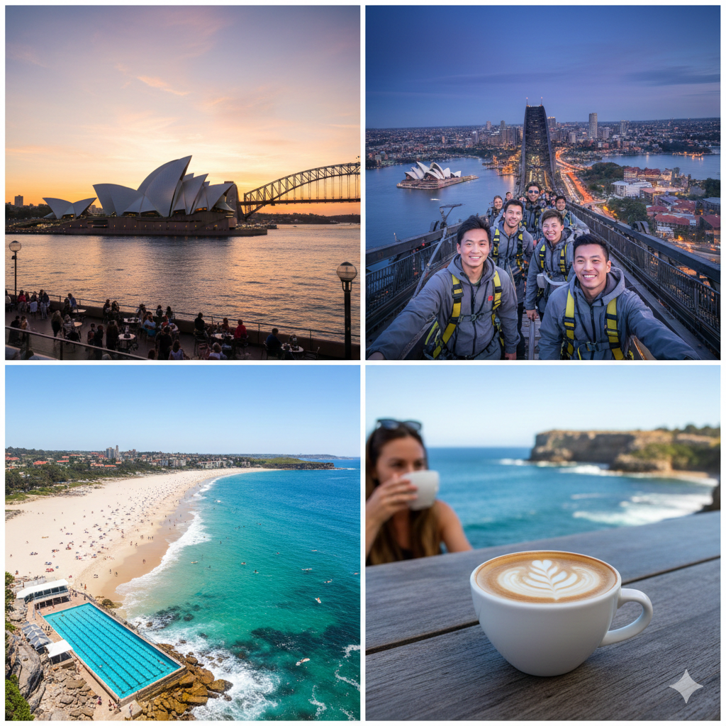 "시드니 여행 코스 추천: 오페라 하우스, 하버 브리지, 본다이 비치 완벽 가이드"