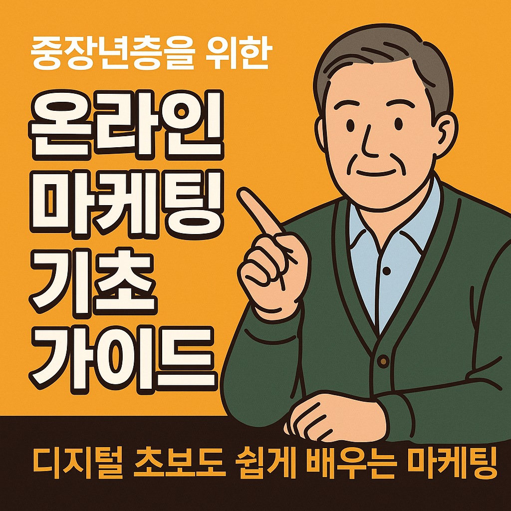 중장년층을 위한 온라인 마케팅 기초 가이드 : 디지털 초보도 쉽게 배우는 마케팅