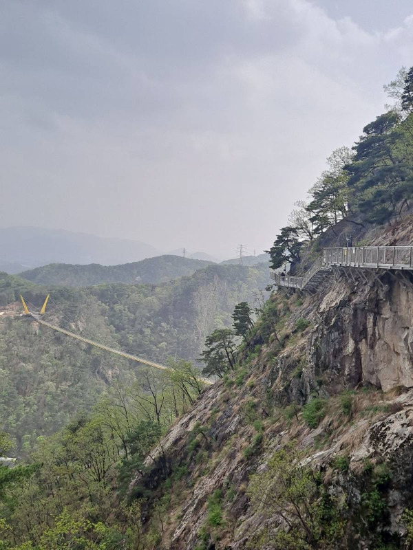 잔도와 울렁다리 함께 보이다