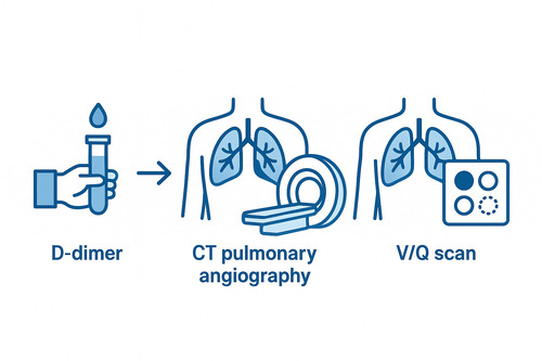 폐동맥혈전색전증 판단 사진