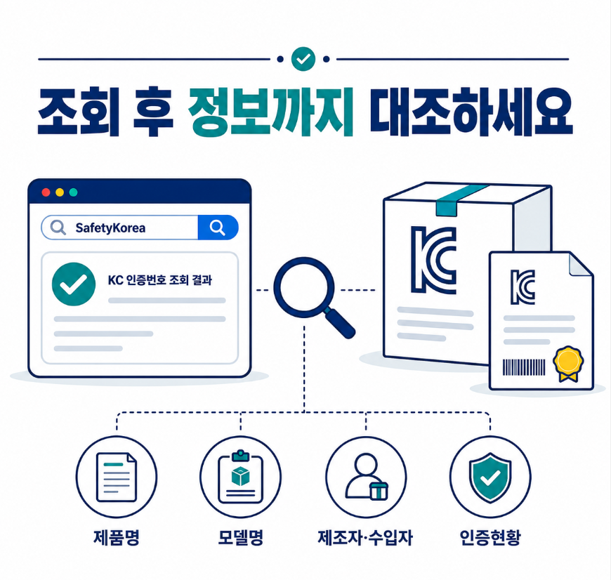KC 인증번호가 SafetyKorea에서 조회되지 않을 때 확인사항