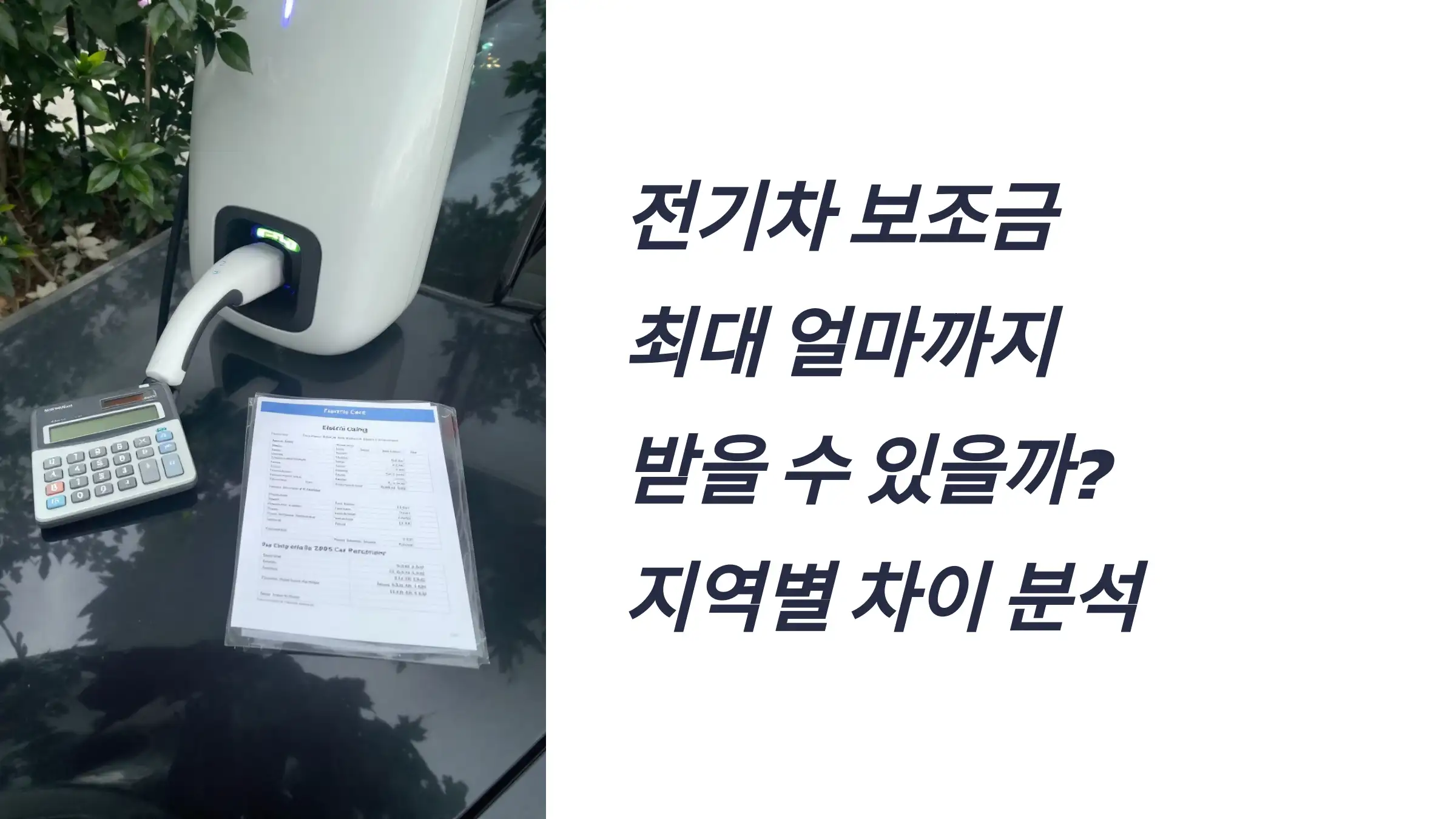 전기차 보조금 최대 얼마까지 받을 수 있을까? 지역별 차이 분석