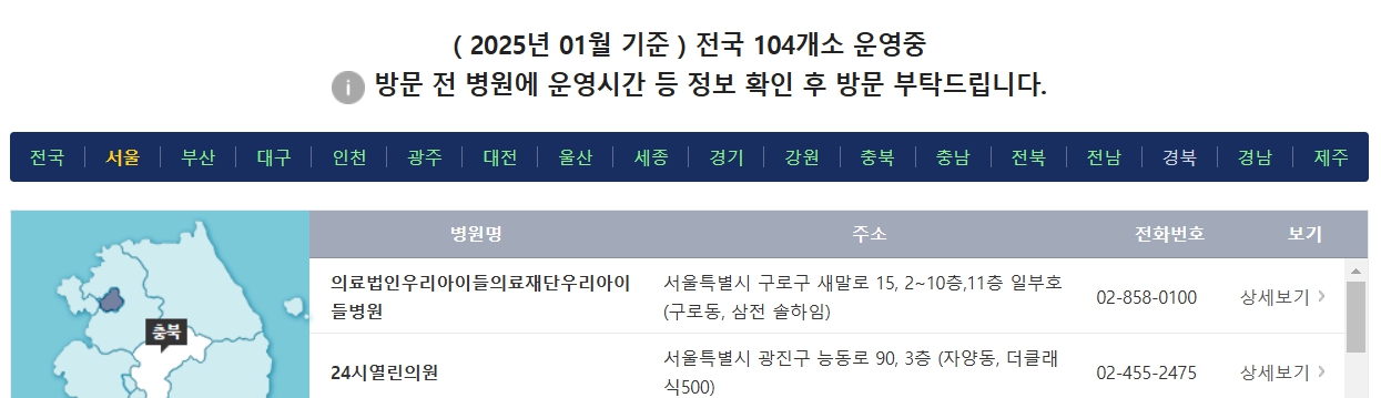 전국소아과 방문병원