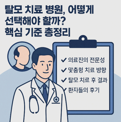 탈모 치료 병원, 어떻게 선택해야 할까?