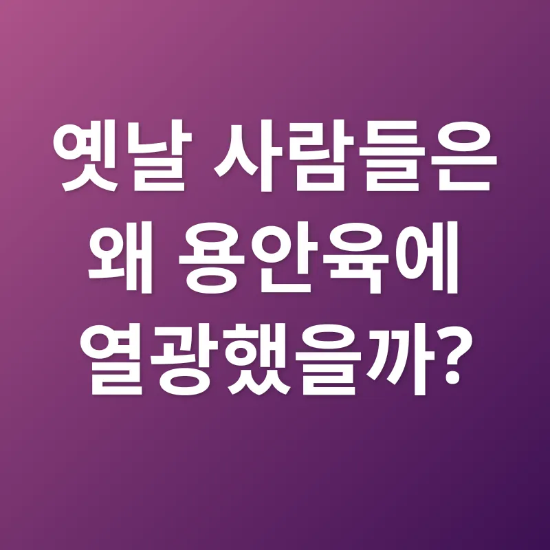 용안육 효능_1