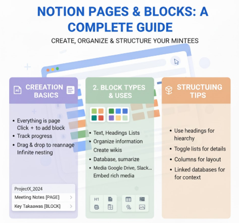 노션 페이지와 블록 가이드 관련 이미지
