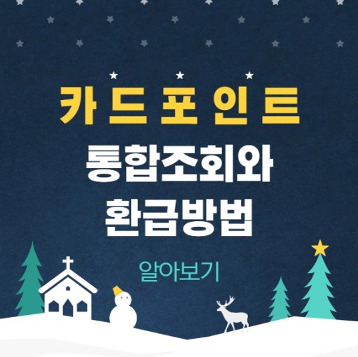 카드포인트 환급 조회