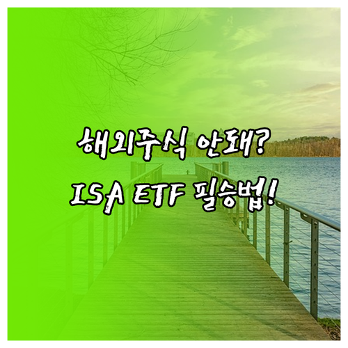 ISA 계좌 해외주식 투자 안되는 이..
