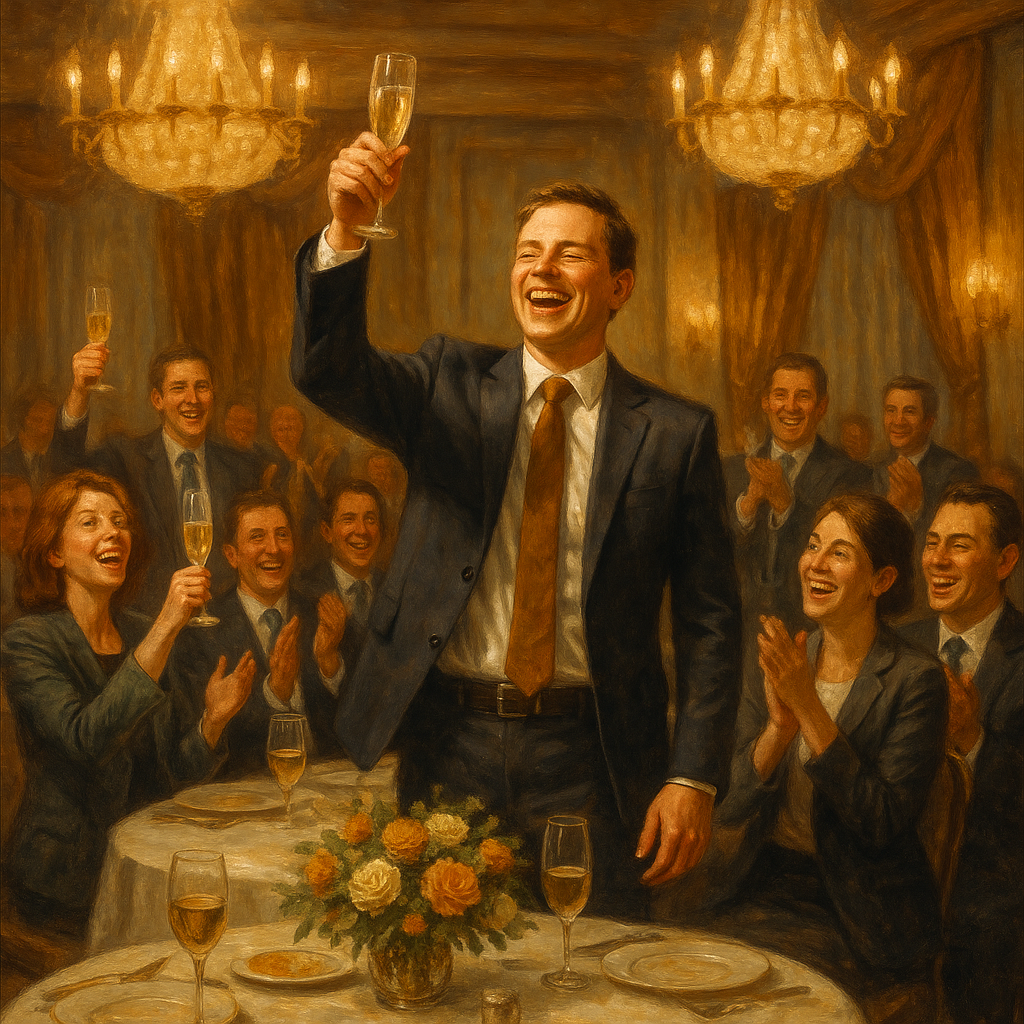 성대한 승진 축하연 꿈