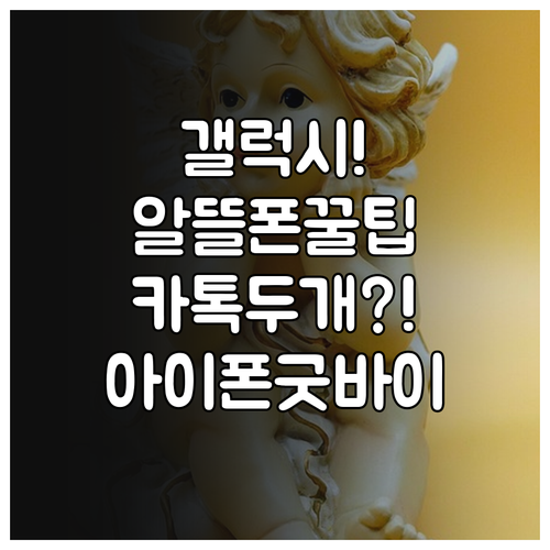 아이폰 대신 갤럭시 하나와 알뜰폰으로..