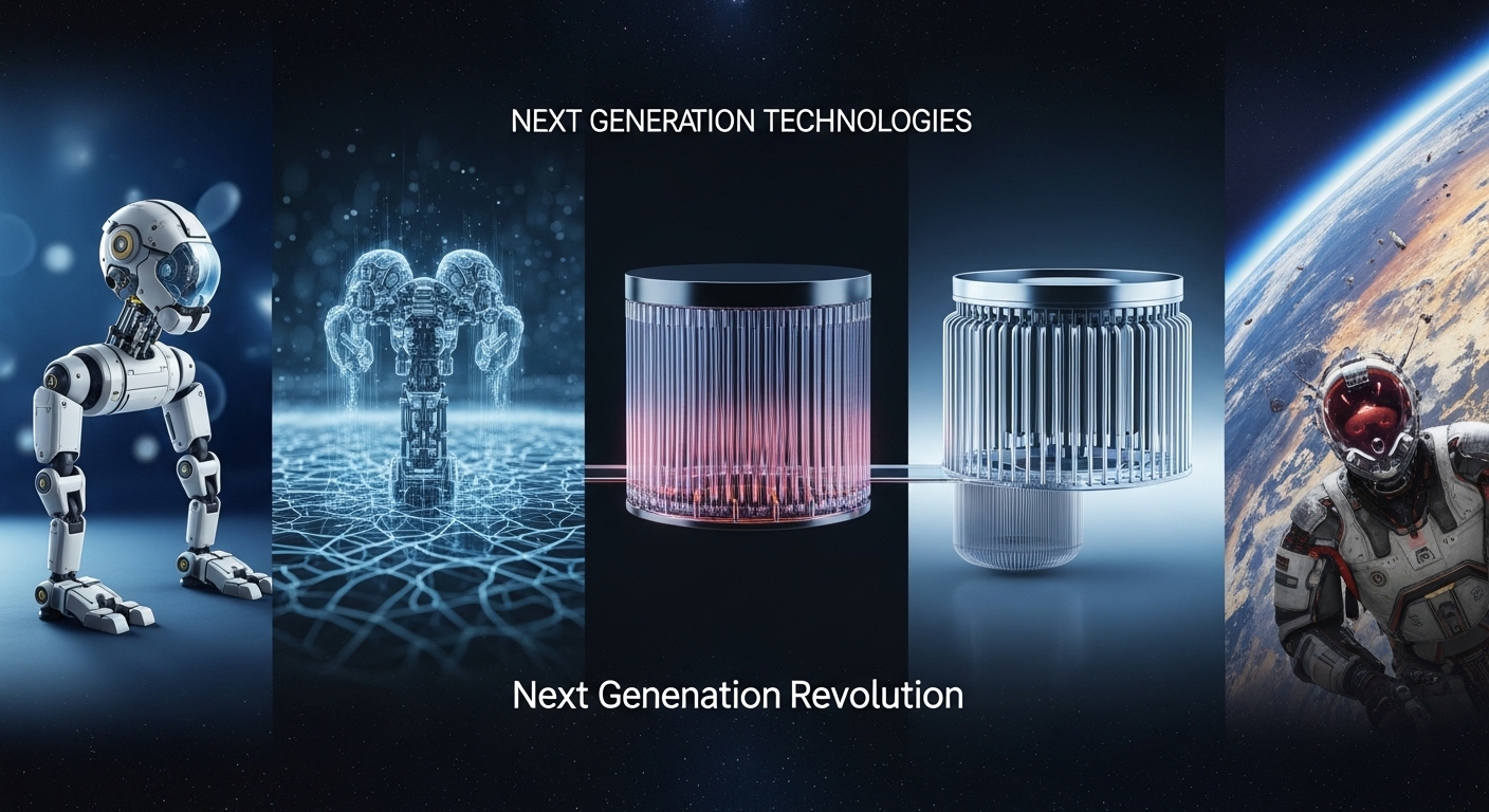 AI 다음 혁신을 이끌 차세대 기술 로봇, 양자 컴퓨팅, 우주 산업의 상징적인 모습