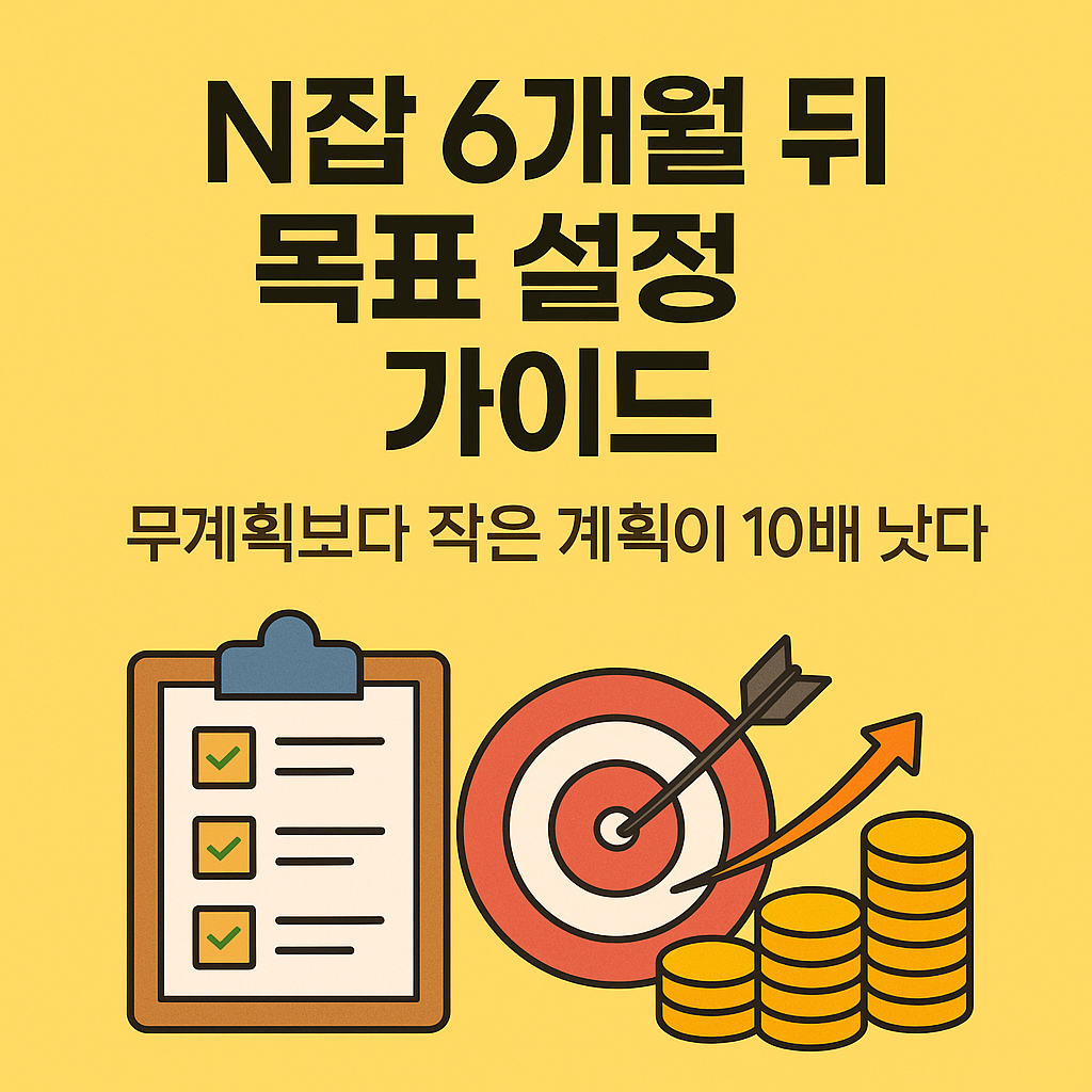 N잡 6개월 뒤 목표 설정 가이드, 무계획보다 작은 계획이 10배 낫다