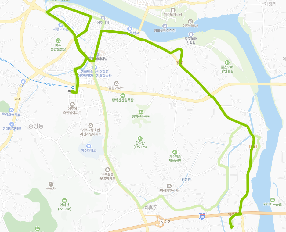 여주-913-2번-버스-노선-지도