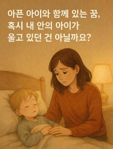 아픈 아이와 함께 있는 꿈