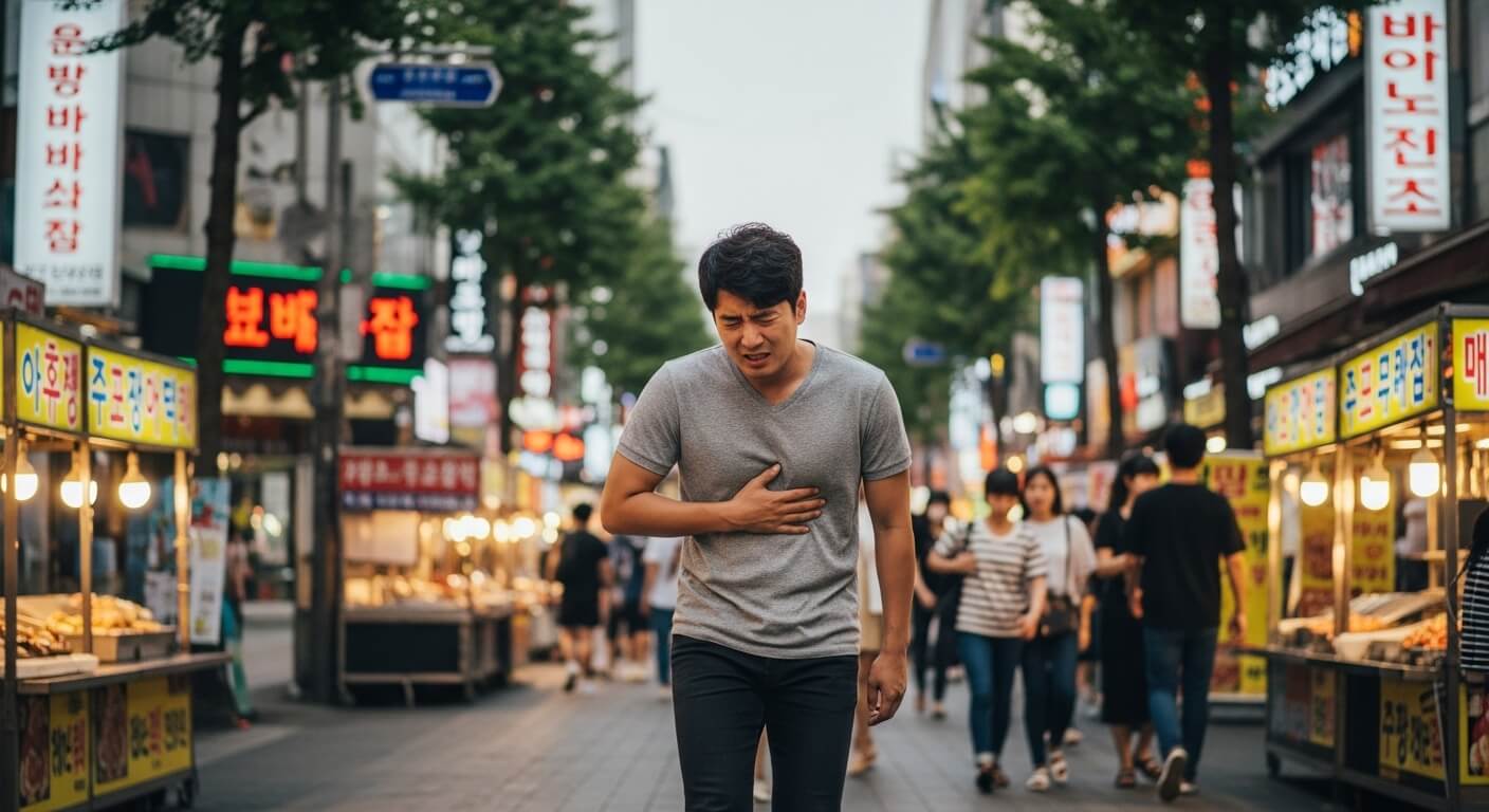 왼쪽 갈비뼈 아래 통증