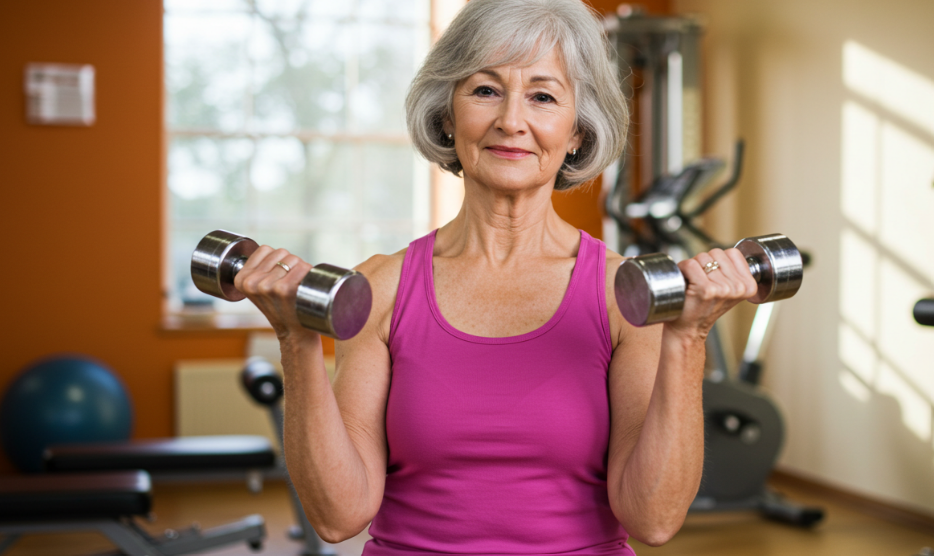 노년층 건강 유지! 덤벨 운동