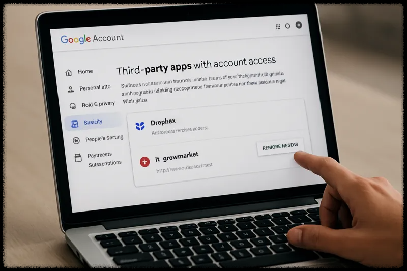 구글 계정에서 사이트 연결 해제하는 사용자