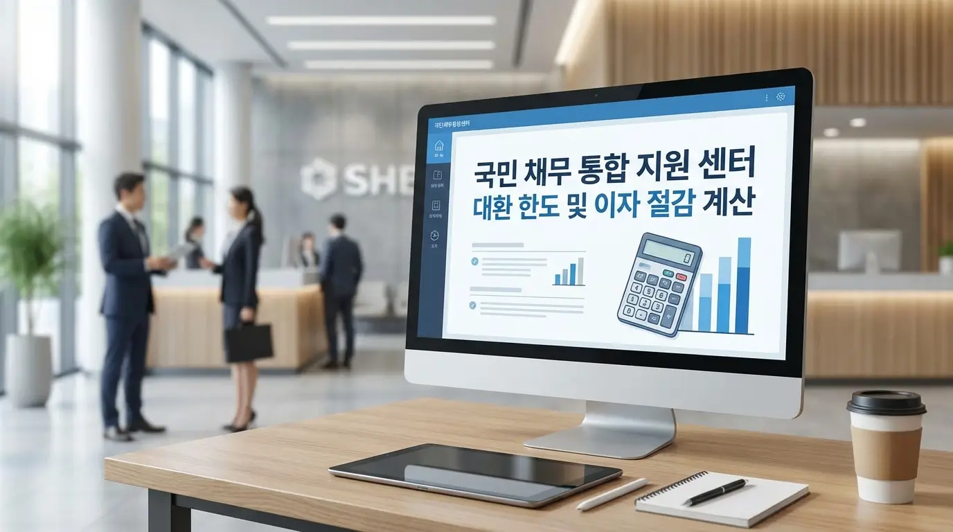 국민 채무 통합 지원 센터 대환 한도 및 이자 절감 계산