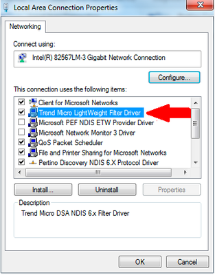 Local Area Connection Properties