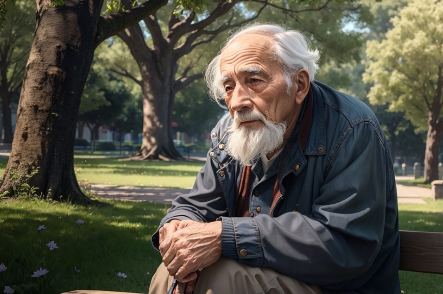 치매 걸린 노인 사진