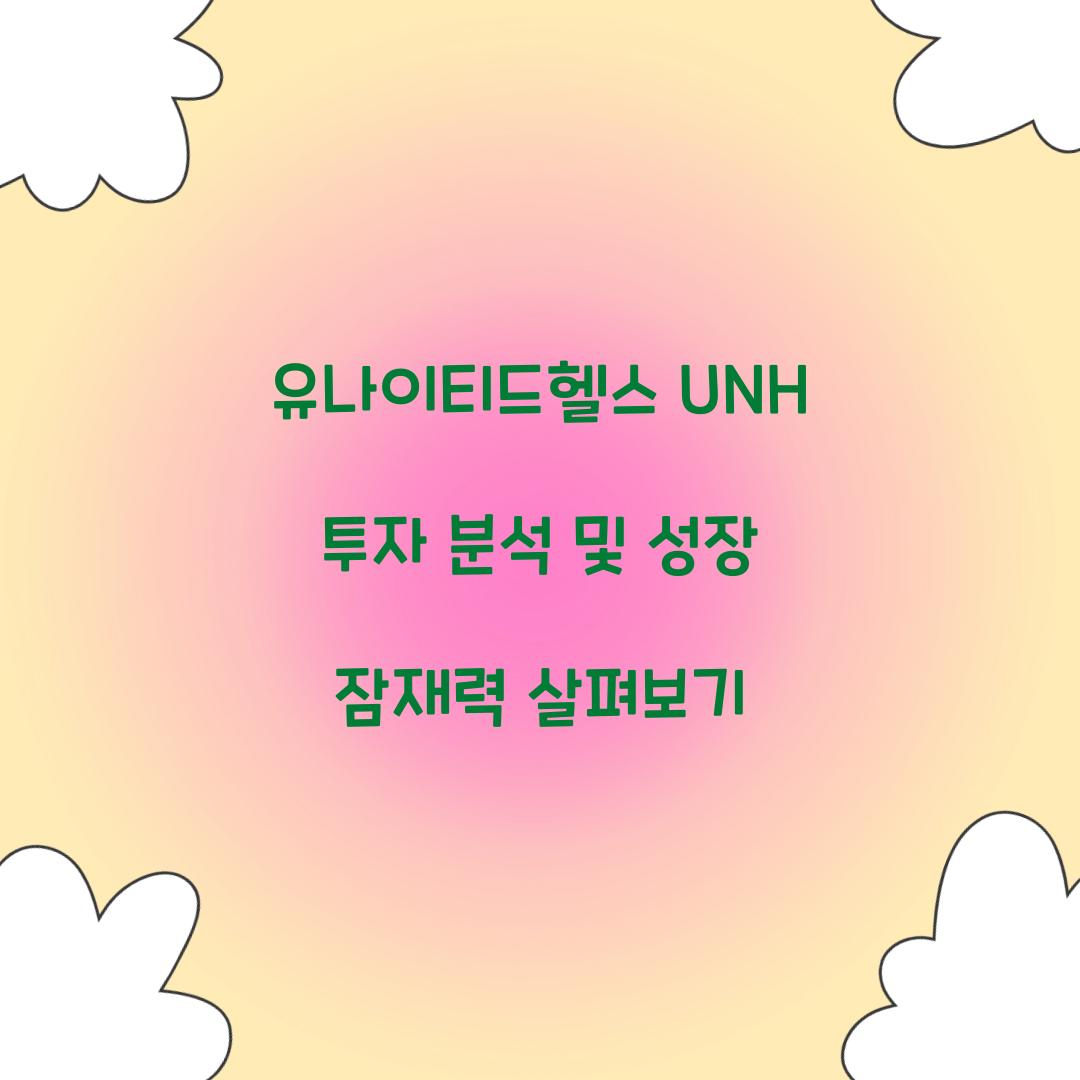 유나이티드헬스 UNH 투자 분석