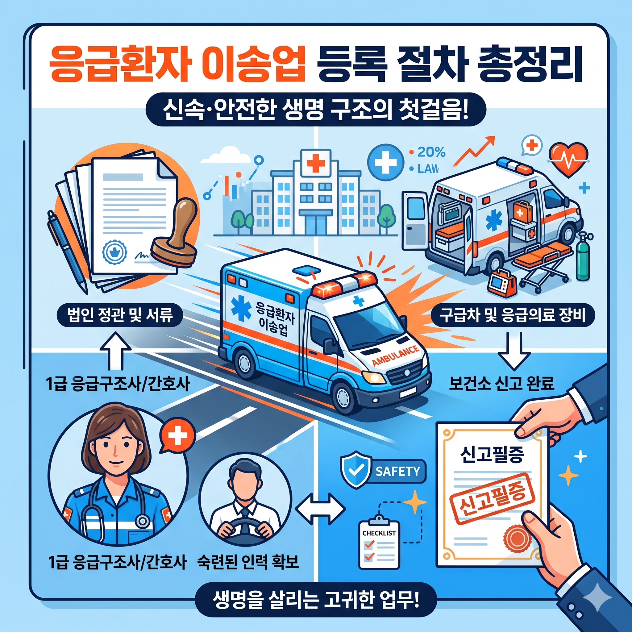 구급차 이송업 신고 절차 및 필수 구비 서류 완벽 가이드