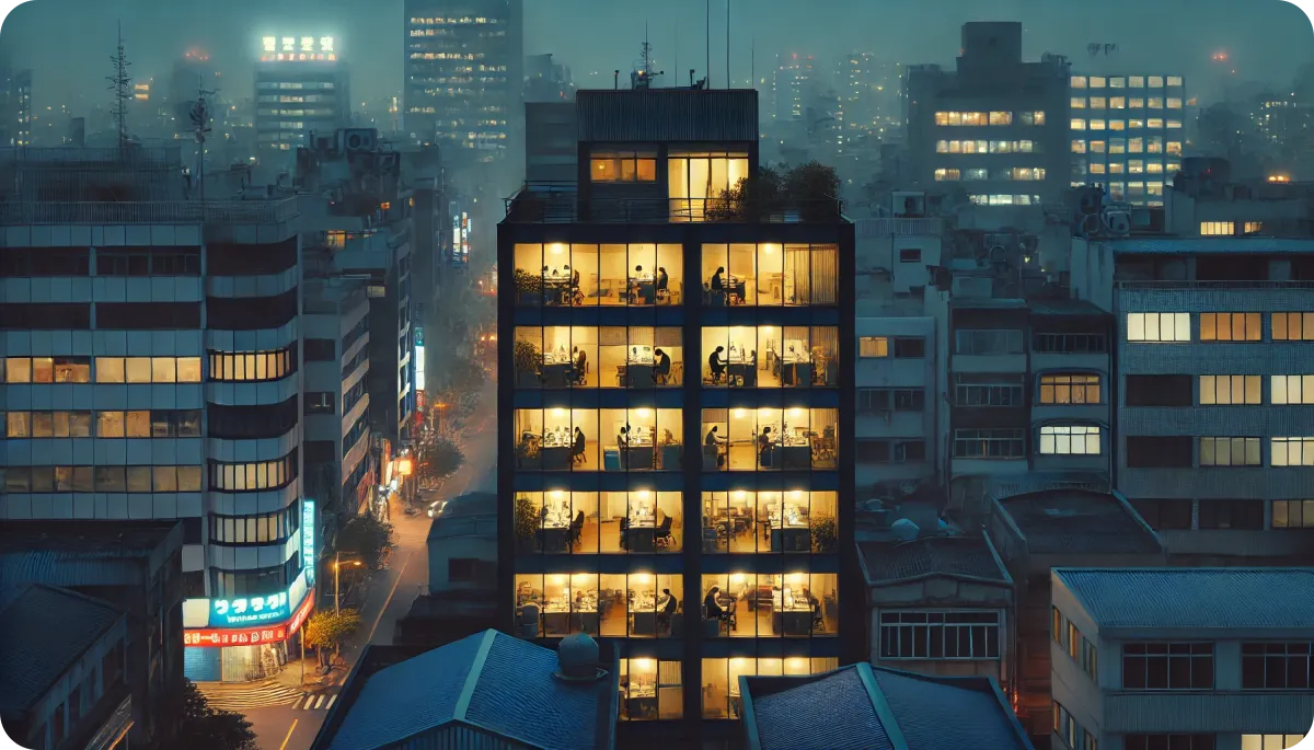 회사-직장인-밤-늦은저녁-업무-야근