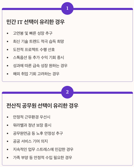 IT 공무원 vs 민간 개발자 최종 판단 가이드 - 연봉 vs 안정성 트레이드 오프 정리 이미지