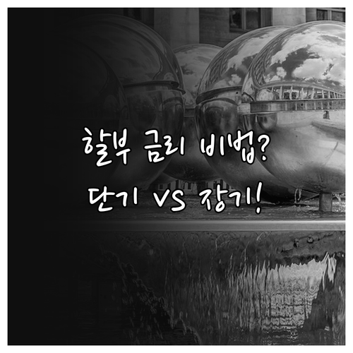 단기 및 장기 할부 기간별 유리한 금..