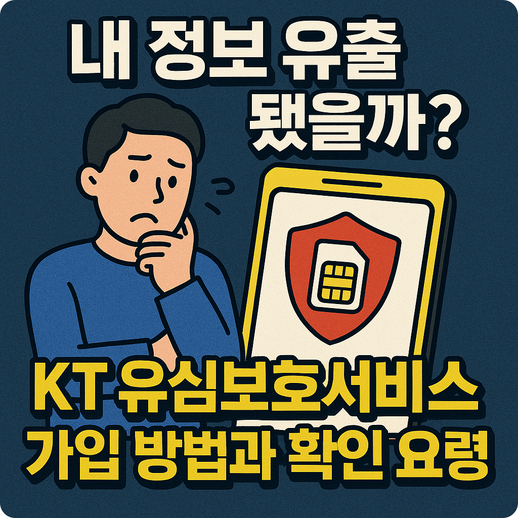 내 정보 유출됐을까? KT 유심보호서비스 가입 방법과 확인 요령