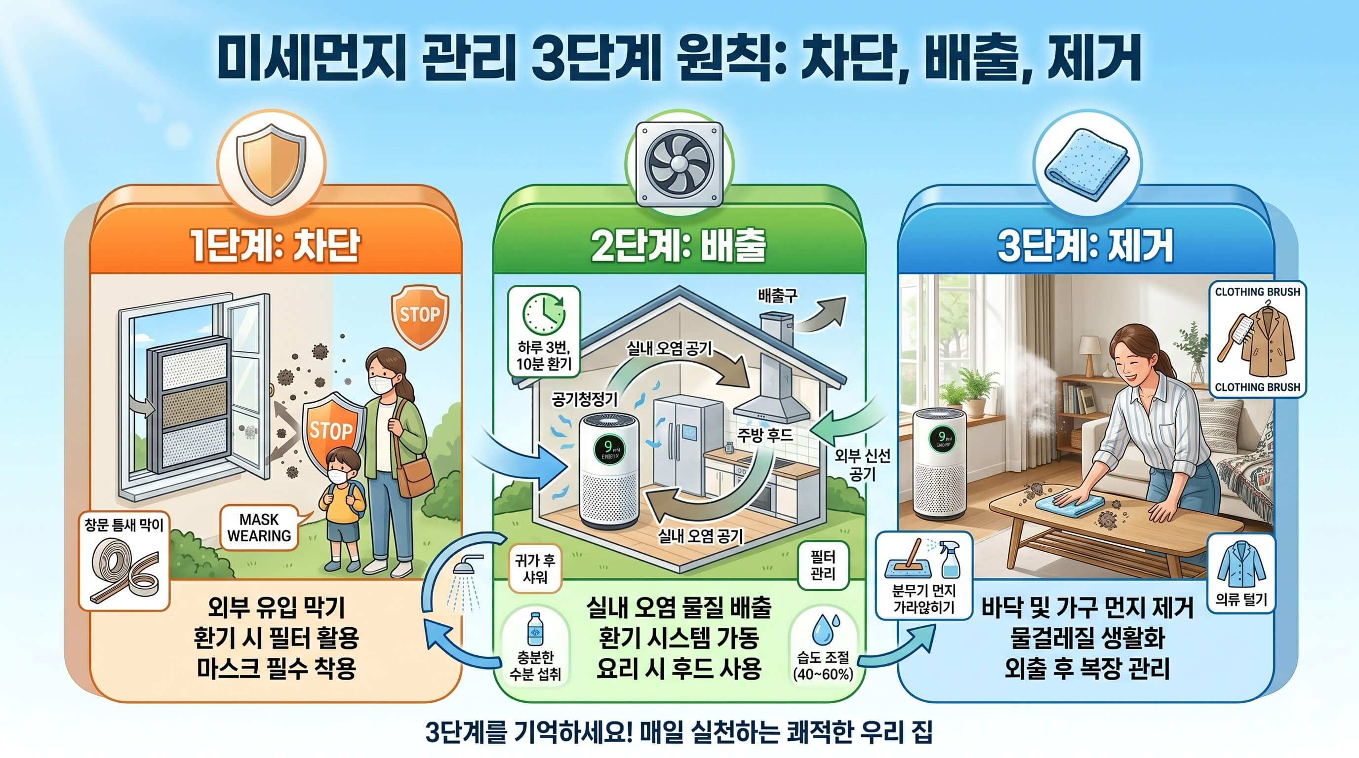 미세먼지 관리 3원칙
