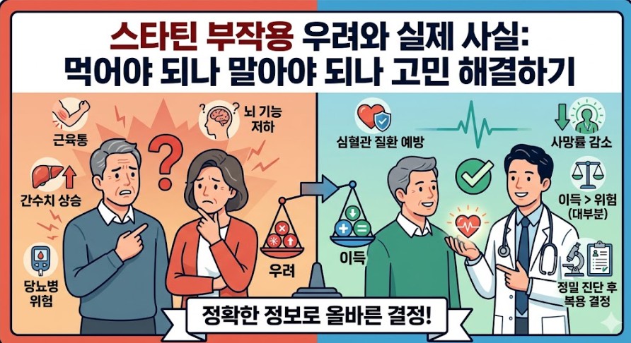 스타틴 부작용 우려와 실제 사실 먹어야 되나 말아야 되나 고민 해결하기