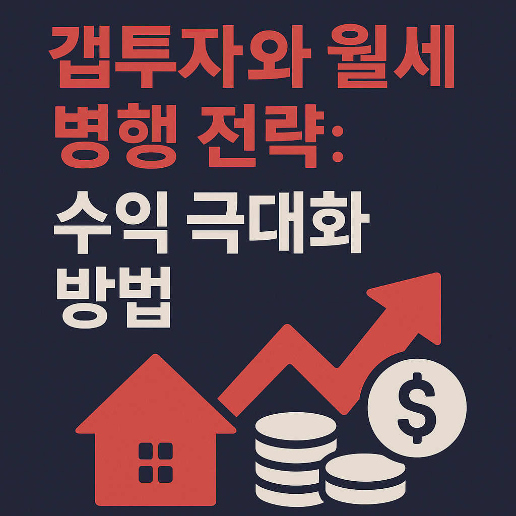 갭투자와 월세 병행 전략 수익 극대화 방법