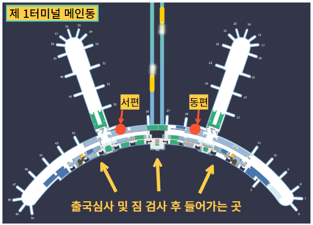 제 1 터미널 동편/서편