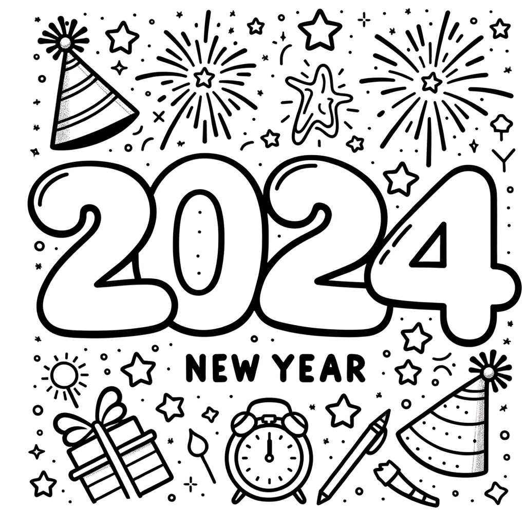 2024 색칠공부 도안 coloring page