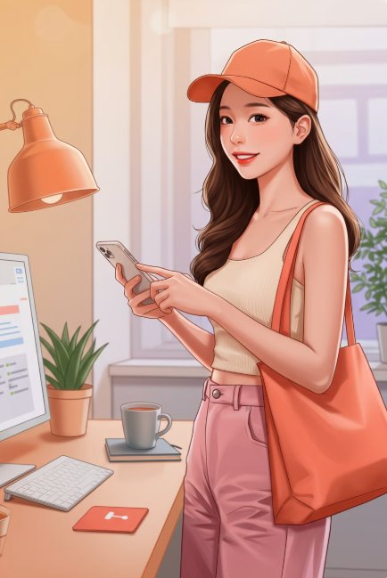 손님이 택배를 예약하는 모습