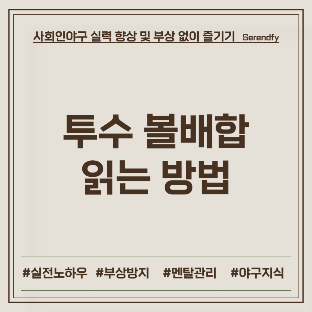 투수 볼배합 읽는 방법
