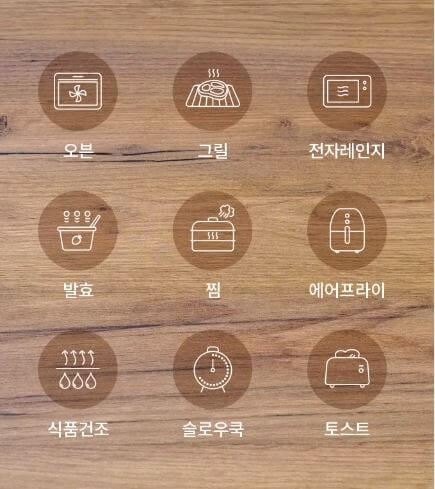 LG 광파오븐 ML32EW1은 9가지 요리기능으로 272가지 자동요리를 만들 수 있음