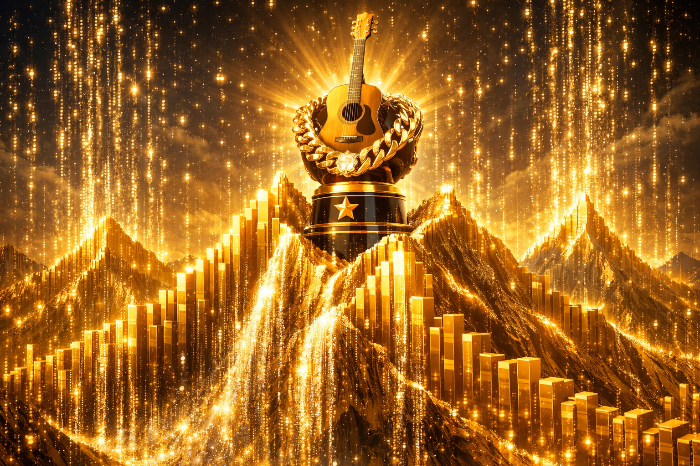 스트리밍 플랫폼 내에서 에클레틱 뉴 인디 장르가 거둔 상업적 성공과 차트 점유율 시각화.