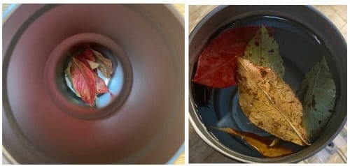 블루베리잎차마시기