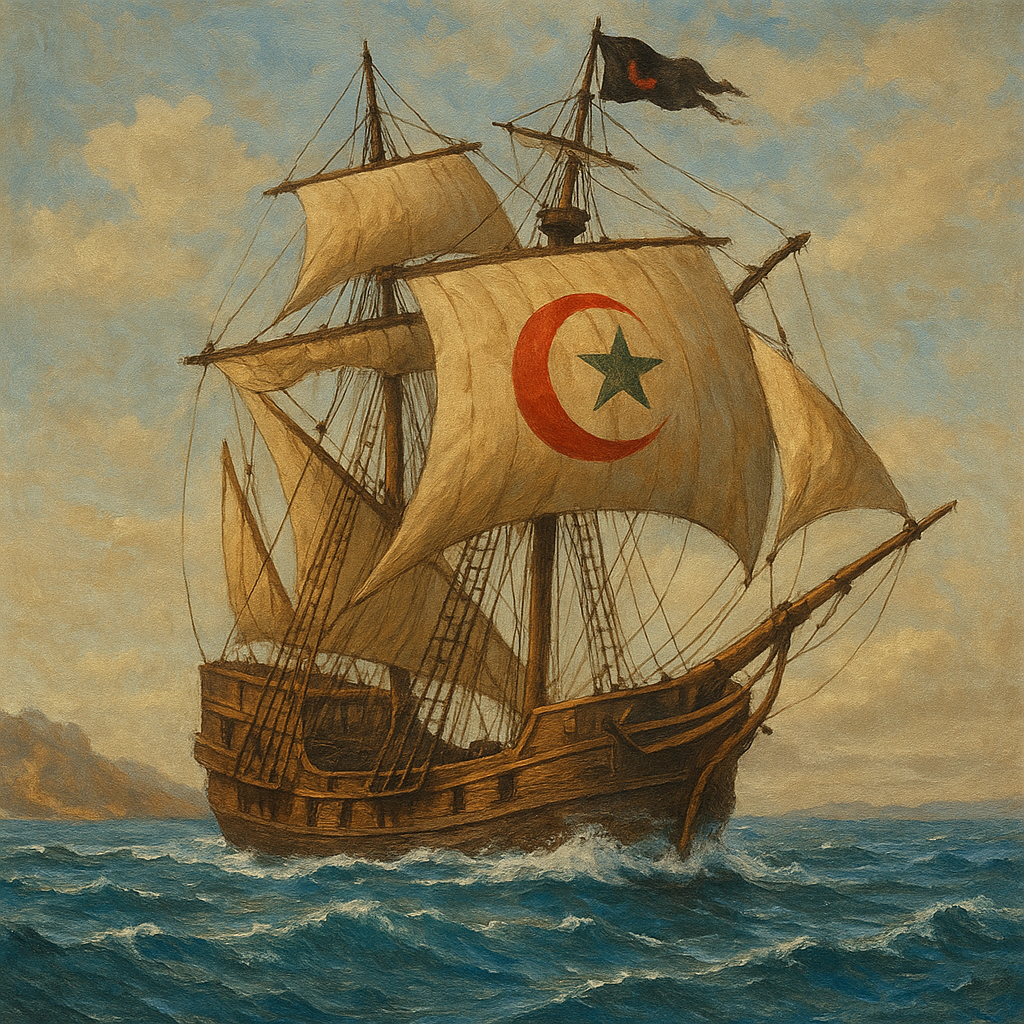 🏴&zwj;☠️ 지중해를 항해하는 쿠르세르 배