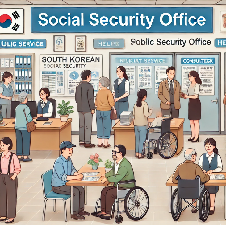 노인과 장애인을 대상으로 하는 서비스를 제공하는 사회보장 사무실