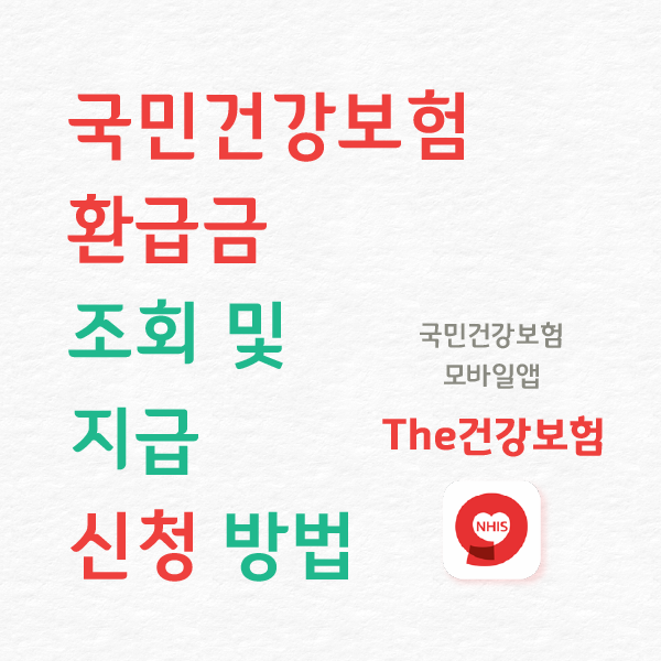 국민건강보험 환급금 관련 포스터