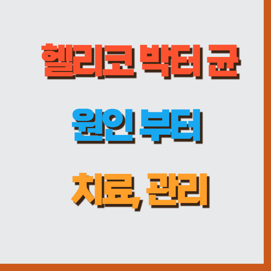 헬리코박터 균 완전 분석 : 감염 원인, 증상, 진단과 치료까지