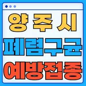 경기도 양주시 폐렴구균 백신 무료 예방접종 비용지원 가격 신청방법 대상자 간격 13가 15가 20가 23가