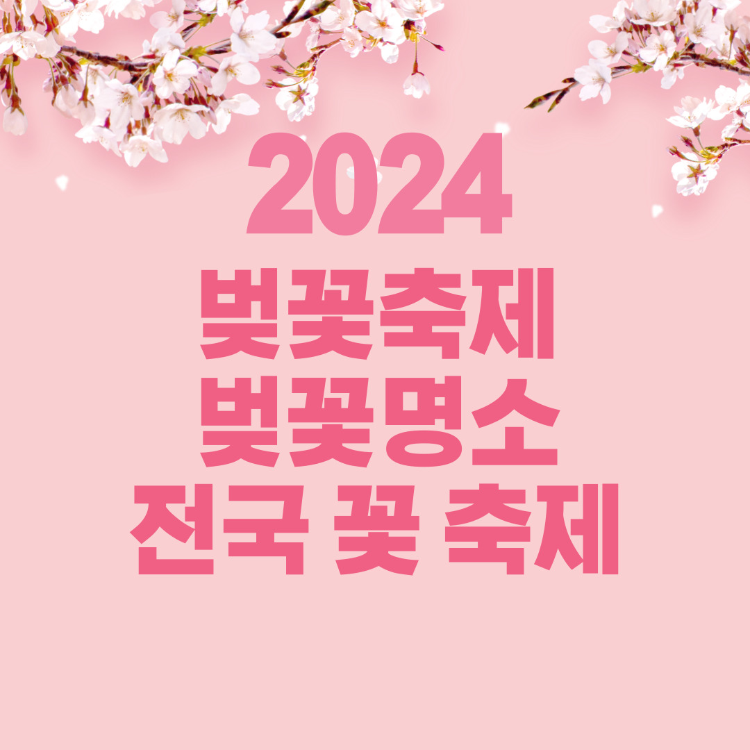 벚꽃축제 24년