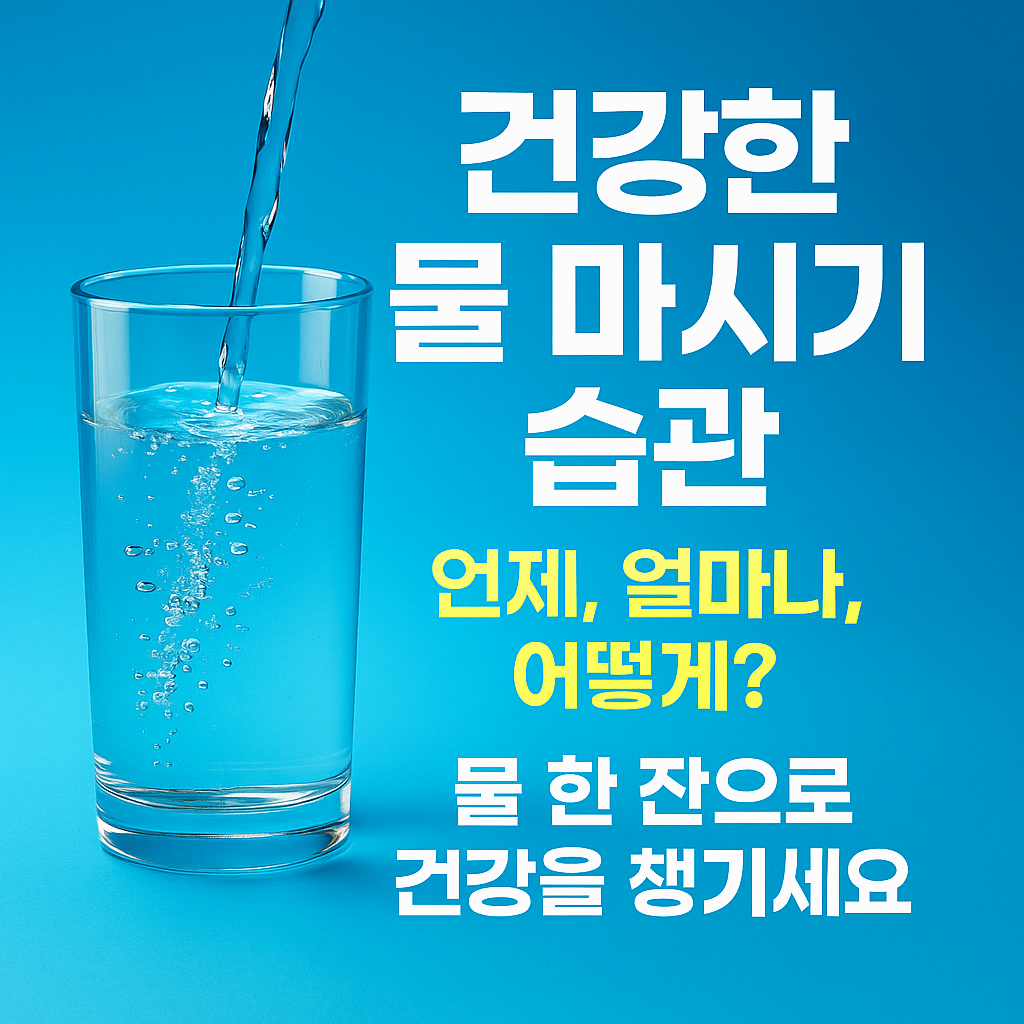 건강한 물 마시기 습관: 언제, 얼마나, 어떻게? 물 한 잔으로 건강을 챙기세요