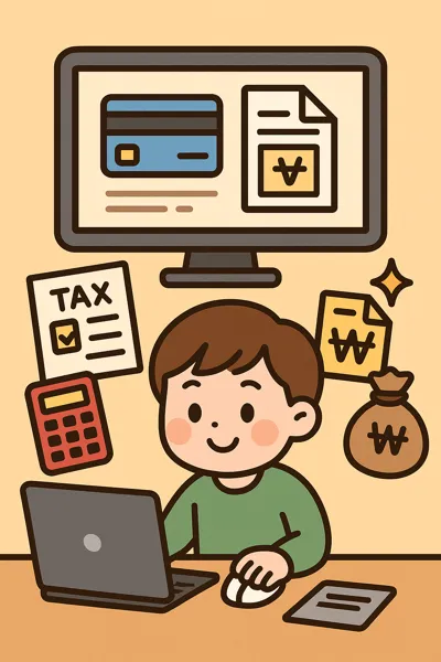 연말정산 소득·세액 공제 자료 확인 과정 예시